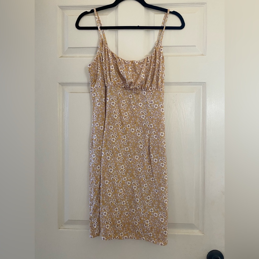 Nine Britton Floral Mini yellow floral dress